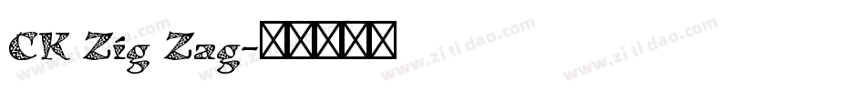 CK Zig Zag字体转换